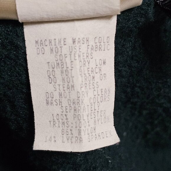 Vintage LL Bean Fleece Jacket Mens XXL Tall Forest Green Full Zip 2XLT FY31 - Picture 9 of 9